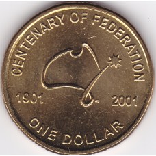 2001 $1 Centenary of Federation Uncirculated 
