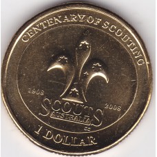 2008 $1 Centenary of Scouting Uncirculated 