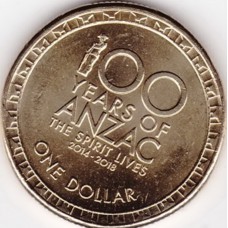 2014 $1 ‘100 Years of Anzac - The Spirit Lives’ Uncirculated