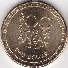 2017 $1 ‘100 Years of Anzac - The Spirit Lives’ Uncirculated