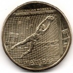 2023 $1 The Commbank Matildas Goalkeeping Coin Uncirculated