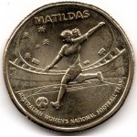 2023 $1 The Commbank Matildas Striking Coin Uncirculated