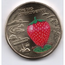 2025 $1 Aussie Big Things 2 - Coloured Strawberry Coin Uncirculated 