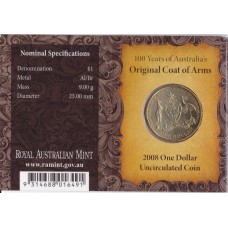 2008 $1 Coat of Arms Counterstamp 'S'