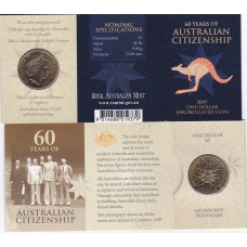 2009 $1 60 Years of Citizenship Privy Mark 'M'