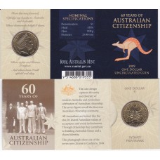 2009 $1 60 Years of Citizenship Privy Mark 'S'