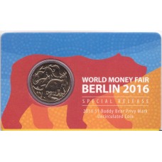 2016 $1 Mob Of Kangaroo - Privy Mark 'Buddy Bear' - Berlin Money Fair