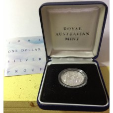 1993 $1 Landcare 92.5% Silver Proof