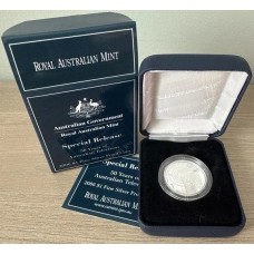 2006 $1 50 Years of Television in Australia (ANDA) 99.9% Silver Proof Boxed Coins
