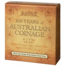 2010 $1 100th Anniversary of Australia's Coinage History 99.9% Silver Proof