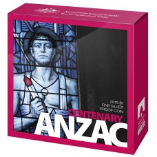 2015 $1 ANZAC Centenary 99.9% Silver Proof Boxed Coins