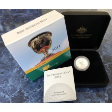 2011 $1 The Presidents Cup Golfing Competition Fine Silver 99.9% Proof