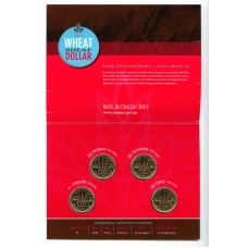 2012 $1 Wheat Sheaf 4 Coin Set 1 C Mintmark Plus 3 Privy Marks, B, S & M