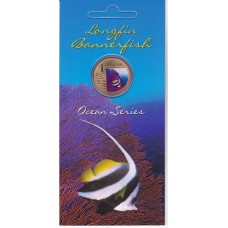 2007 $1 Pad Printed Coin Ocean Series - Longfin Banner Fish Coin/Card