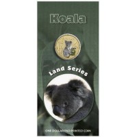 2008 $1 Pad Printed Coin Land Series - Koala Coin/Card