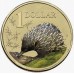 2008 $1 Pad Printed Coin Land Series - Echidna Coin/Card