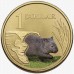2008 $1 Pad Printed Coin Land Series - Wombat Coin/Card