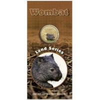 2008 $1 Pad Printed Coin Land Series - Wombat Coin/Card