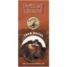 2009 $1 Pad Printed Coin Land Series - Frilled Neck Lizard  Coin/Card