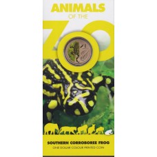 2012 $1 Pad Printed Coin Zoo Series - Corroboree Frog Coin/Card