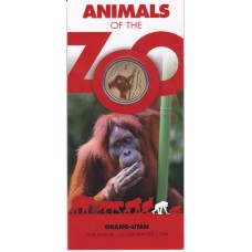 2012 $1 Pad Printed Coin Zoo Series - Orang-utan Coin/Card