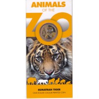 2012 $1 Pad Printed Coin Zoo Series - Sumatran Tiger Coin/Card