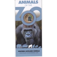 2012 $1 Pad Printed Coin Zoo Series - Western Lowland Gorilla Coin/Card