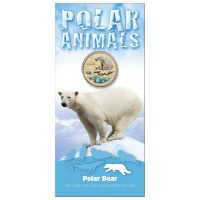 2013 $1 Pad Printed Coin Polar Animals - Polar Bear Coin/Card