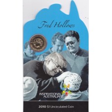 2010 $1 Inspirational Australians Series - Fred Hollows Coin/Card