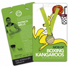 2016 $1 Frosted Boxing Kangaroo Basketball Patrick Mills Coin/Card