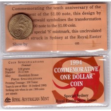 1994 $1 Decade Dollar Mint Mark "S"