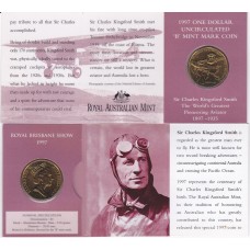 1997 $1 Kingsford Smith Mint Mark "B"
