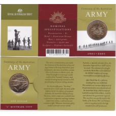 2001 $1 Army Mint Mark "C"