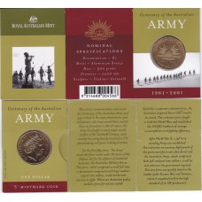 2001 $1 Army Mint Mark "S"