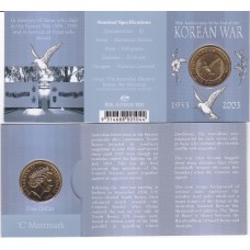 2003 $1 Korean War Mint Mark "C"