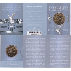 2003 $1 Korean War Mint Mark "M"