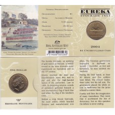 2004 $1 Eureka Stockade Mint Mark "B"