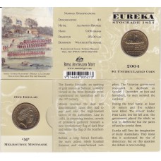2004 $1 Eureka Stockade Mint Mark "M"