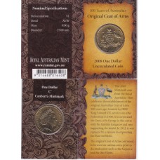 2008 $1 Coat of Arms Mintmark 'C'