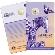 2024 $2 War Animals Remembrance 'C' Mint Mark Carded Coin