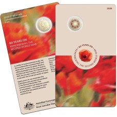 2025 $2 80 Years On Remembering the Second World War 'C' Mint Mark Carded Coin