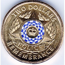 2019 $2 Remembrance Day Police Coin Uncirculated