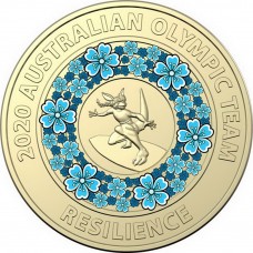 2020 $2 Australian Coins Tokyo Olympics - Blue Resilience Coin Uncirculated