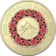 2020 $2 Australian Coins Tokyo Olympics - Red Courage Coin Uncirculated