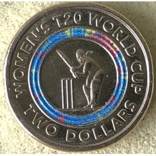 2020 $2 ICC Women’s T20 World Cup Cricket Coloured Coin Uncirculated