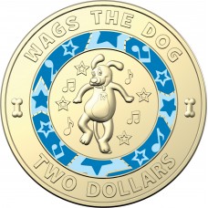 2021 $2 30 Years of The Wiggles - Waggs the Dog Coloured Coin