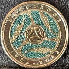2022 $2 1922-2022 100 Years of the Socceroo's Coin Uncirculated