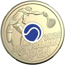 2025 $2 Australian Open Men's Blue Coloured Uncirculated Coin