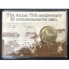 1990 $5 75th Anzac Anniversary