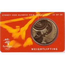 2000 $5 Weightlifting Olympic Coin 21 of 28